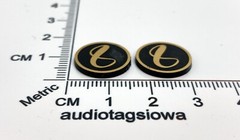 Infinity Infinitesimal Speaker Badge Logo Custom Made Incised Acrylic PAIR