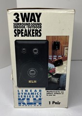 KLH 3 Way Surround Sound Indoor/Outdoor Speakers 403A NEW Open Box NOS