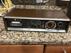 Vintage Morse Electrophonic 8-Track Am Fm Radio Stereo Receiver Wood Grain VIDEO