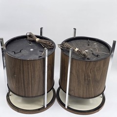 TESTED! Zenith Circle of Sound Speakers with Wood Grain / Round / Retro Omni-VTG