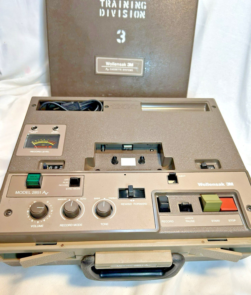 Wollensak 3M Cassette Tape Recorder For Film Projector Recording 2851AV
