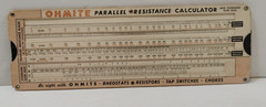 RARE Vintage 1949 Ohmite Parallel Resistance Calculator, Ohm’s Law Calculator