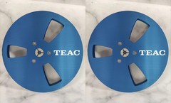 One Pair black TAPE REEL TEAC 7″ inch Light Metal Aluminum Take Up Reel