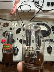 GEC EMITRON U50 5Y3 Black Plate Brown Base Square Getter Tested Strong Pair Tube