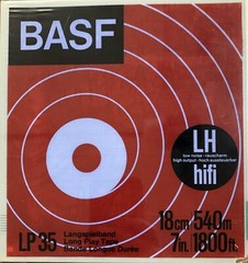 BASF LP35 LH Reel to Reel Recording Tape, Early Gen, LP, 7″ Reel, 1800 ft