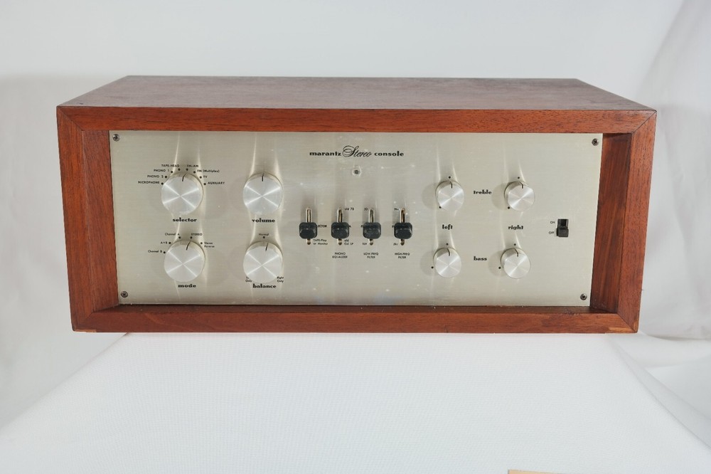 Marantz Model 7 Tube Preamplifier All Original BumbleBee capacitors cabinet