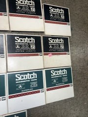 LOT OF 13 REEL TO REEL MAGNETIC RECORDING TAPE 1/4 INCH SCOTCH TDK BASF