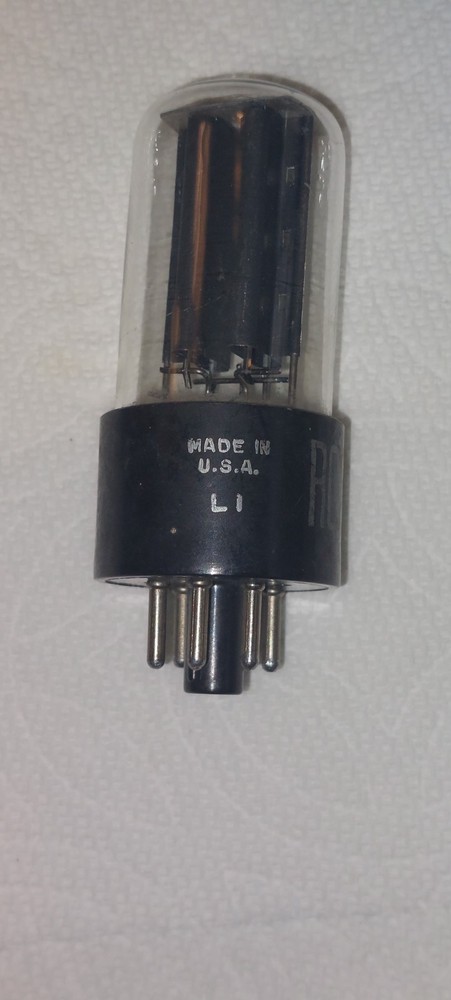 1x TV7B/U RTEST Factory NOS++ BAL. 1959 RCA 5Y3GT BLACKPLATES Lrg ‘D’ Gtr Tube