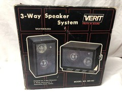 Pair (2) of VERIT MS-60 Speaker – Preowned With Bracket & Box TESTED WORKS