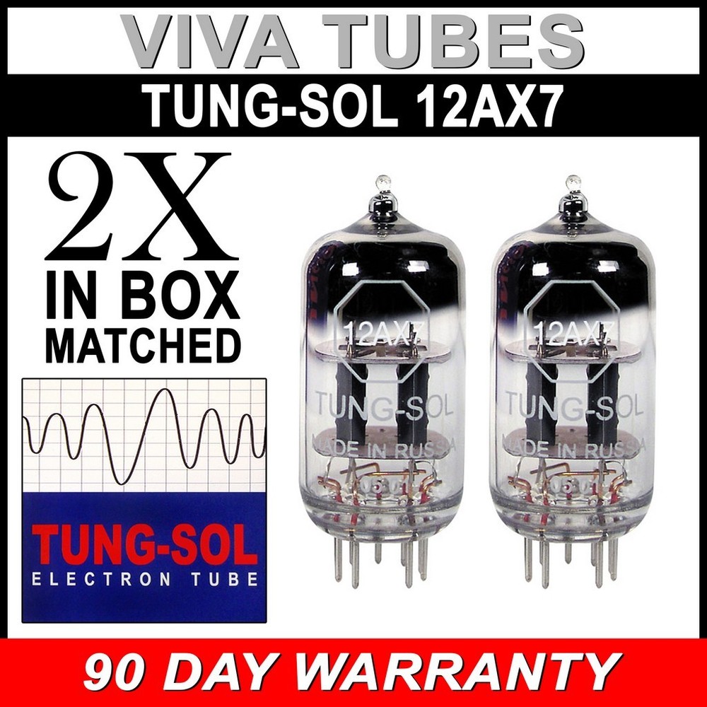 New Gain Matched Pair (2) Tung-Sol Reissue 12AX7 ECC83 Tubes – Authorized Dealer