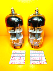 2 pcs 6N23P / ECC88 / 6DJ8 Reflector 70`s Matched pair