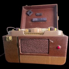 Revere Model T100 T-100 Reel To Reel Tape Recorder Player W/ Microphone & Manual