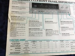 Sansui 771 Rear & Front Laminated Information Sheet