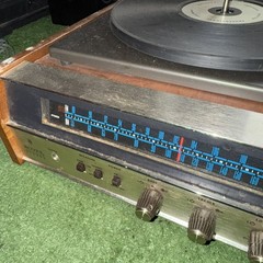 RARE HH Scott Type 715 Combo Record Player Receiver Radio Wood Finish Read