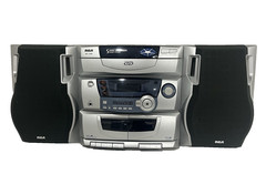 RCA RS1286 5-Disc CD Changer Stereo System w/ Dual Cassette Deck. TESTED