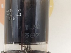 Brimar CV1988 = 6SN7GT Black Glass Lower Declined Getter – British BVA ’59 – NOS
