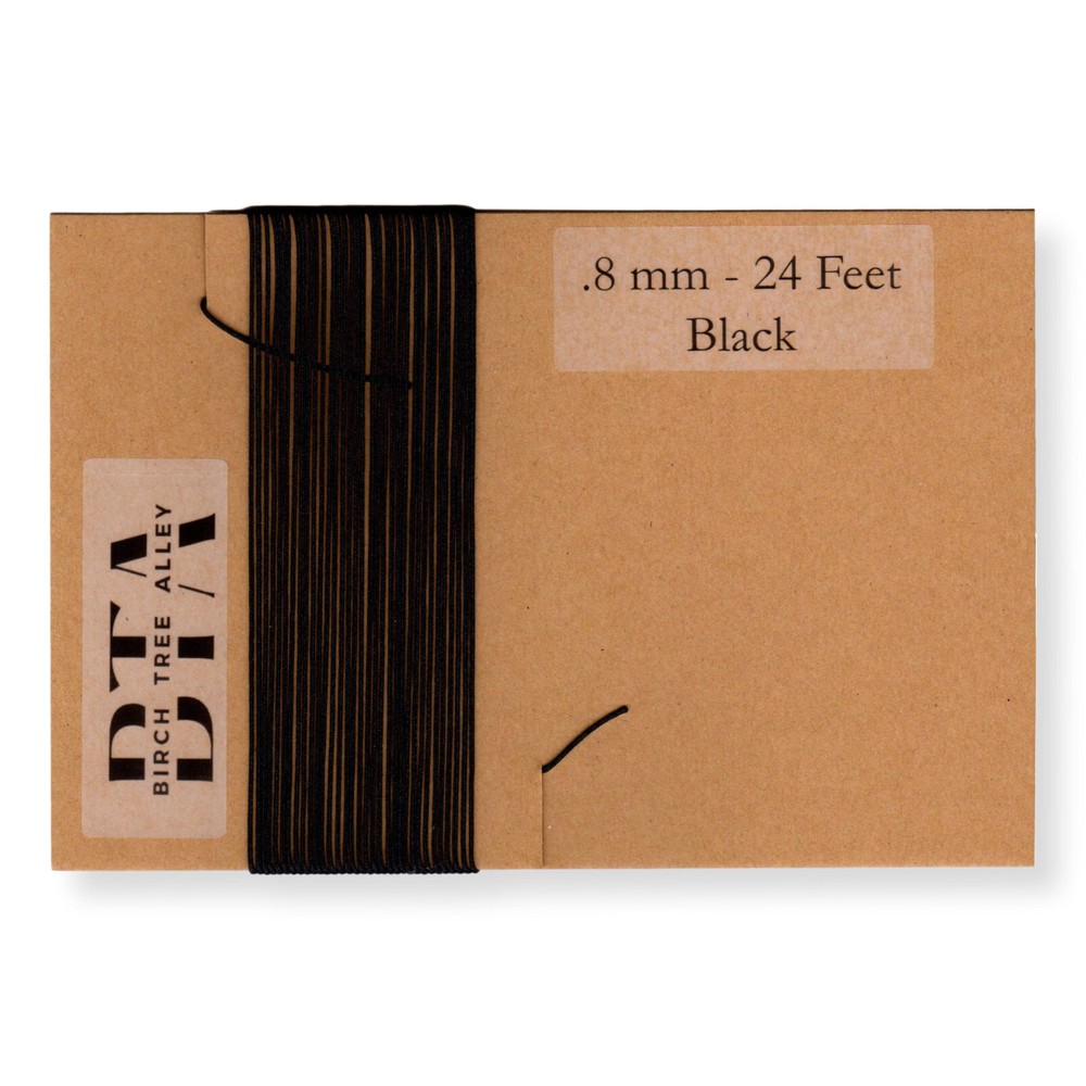 288″ Radio Dial Cord String (24 Feet) BRAIDED .8mm BLACK for Vintage Radio Tuner
