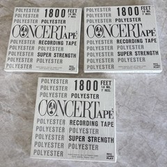 New NOS Radio Shack ConcerTape Recording Tape Lot Of 3 1800ft 7” Reel Sealed