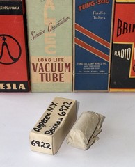 AMPEREX NEW YORK / BECKMAN GOLD PIN 6922 TUBE CODES 7L5/*0L & 61-52 TV7 TEST
