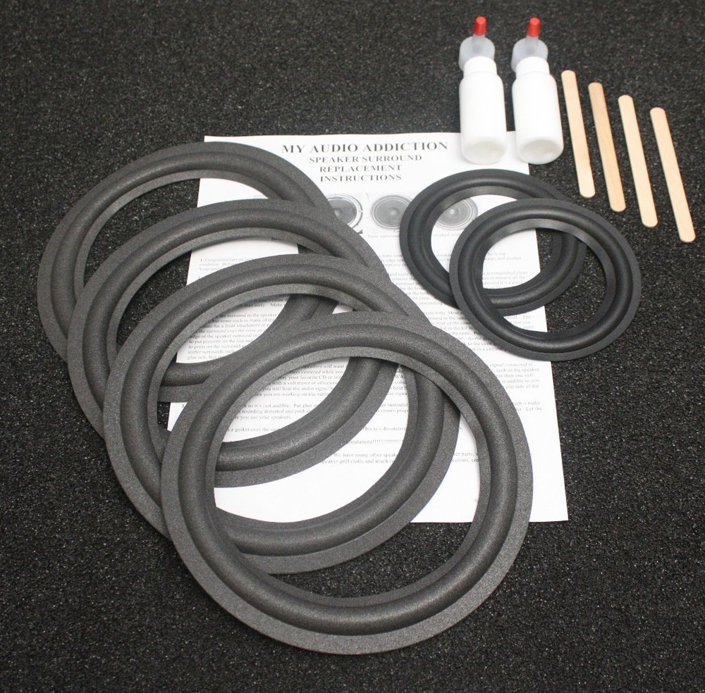 Speaker Surround Repair Kit For Infinity Crescendo Series CS-3007 Woofers + Mids