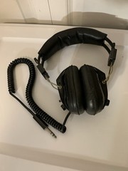 Vintage 1975 Le-Bo Stereo Headphones TA-302 Japan 8 OHM Coiled Cord 1/4 in Jack