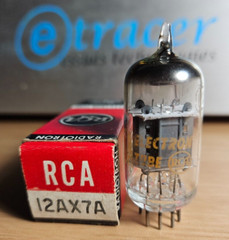 12AX7A RCA 14MM GREY PLATE VINTAGE TUBE NOS (1962) *eTRACER* #6
