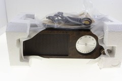 Vintage RCA RZA 203 T AM Radio NEW IN BOX Brown TESTED Burl Woodgrain Employee