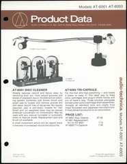 1979 Audio-Technica AT-6001 AT-6003 Disc Cleaner Tri-Capsule Dealer Brochure USA