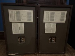 Pair Of MA Micro Acoustic Speakers Serial #10375 Microstatic Floor Wood VTG