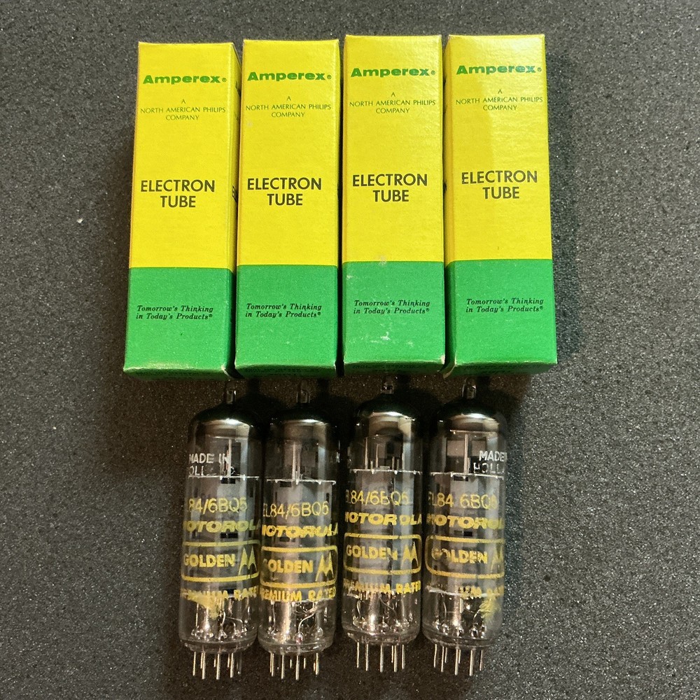 Rare ANOS Amperex EL84 6BQ5 Tubes rX3 D-Get MATCHED QUAD N709 E84L CV2975 L@@K!
