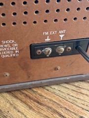 VTG 60s Sony ICF-9650W Fidelity Sound AM/FM Tabletop Stereo Radio Wooden Case