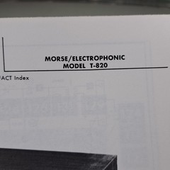 MORSE/ELECTROPHONIC T-820 Service Manual 1974 Photofact