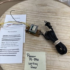 Pioneer PL-590 Turntable Parts – Transformer And Power Cable