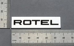 Rotel Turntable Reciever Equipment Badge Logo Emblem Premium Silver W/ Adhesive