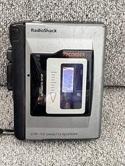 Vintage Radio Shack Cassette Tape Recorder CTR-112