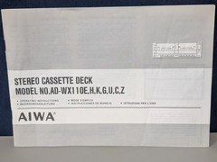 AIWA Stereo Cassette Deck WX110, WX 110, AD-WX110U, For Parts
