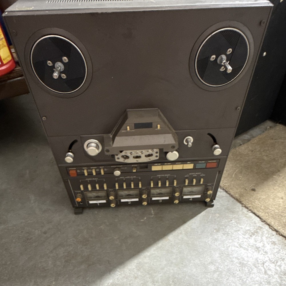 TEAC A-3440 Reel-to-Reel Tape Recorder Deck Dual Reel Hubs Rear Audio I/O