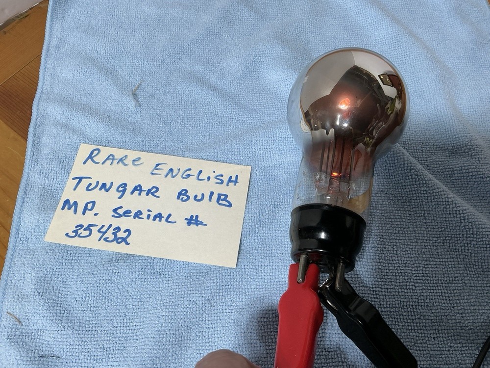 European TENNIS BALL Tube TUNGAR BULB Rectifier 4 Pin Vacuum Tube Working RARE
