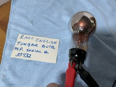 European TENNIS BALL Tube TUNGAR BULB Rectifier 4 Pin Vacuum Tube Working RARE