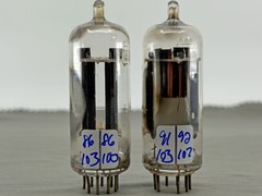 (2) RCA 6FQ7 6CG7 Clear Top Tubes Side Getters Test Strong Amplitrex