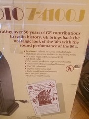 GE Reproduction-Cathedral AM/FM Radio. Tested-Works- Great Sound!