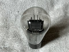 National Union 483 Type 45 Globe Tube 5 Volt Power Triode Black Plate Engraved
