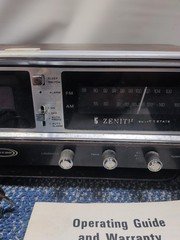 Vintage Zenith Retro MCM Solid State Circle of Sound AM FM Alarm Clock Radio