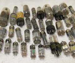 Big LOT of 50 Radio/Television Vacuum Tubes. Some New in Box, Unknown Others