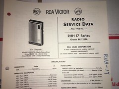 RCA Victor Radio Service Data File 1966 #1 RHH 17 Series Chassis RC-1222A
