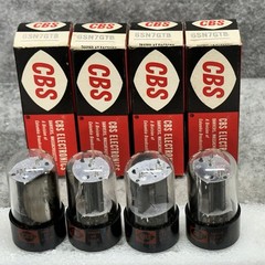 QUAD NOS NIB CBS 6SN7 GTB TUBES ALL TESTED over 100% DATED 1960