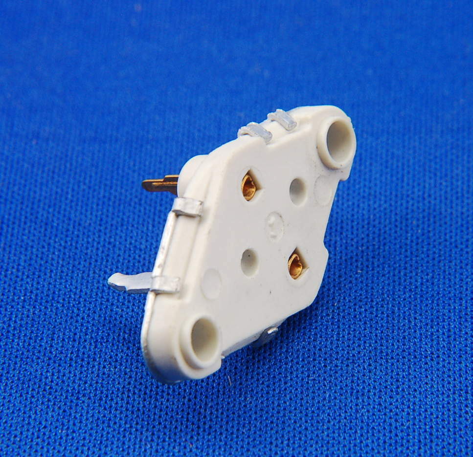 Lot of 2 – DYNACO HAFLER Transistor Socket, TO-3, White Ceramic, Gold Pins, New