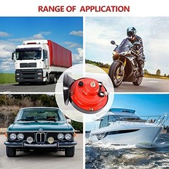 300DB Super Loud Train Horns For Truck, 2pcs 12V Car Horn Kits, Loud Dual Red