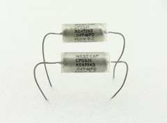 NOS Qty 2 Matched Pair 1960’s West-Cap .047uF 400V Paper In Oil Capacitors USA