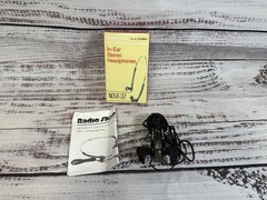 Vintage Radio Shack Nova-37 In Ear Folding Headphones with Box and Instructions